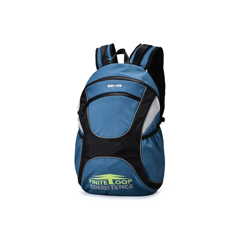 FINITE LOOP Recycled Polyester Backpack Unisex Blue-1