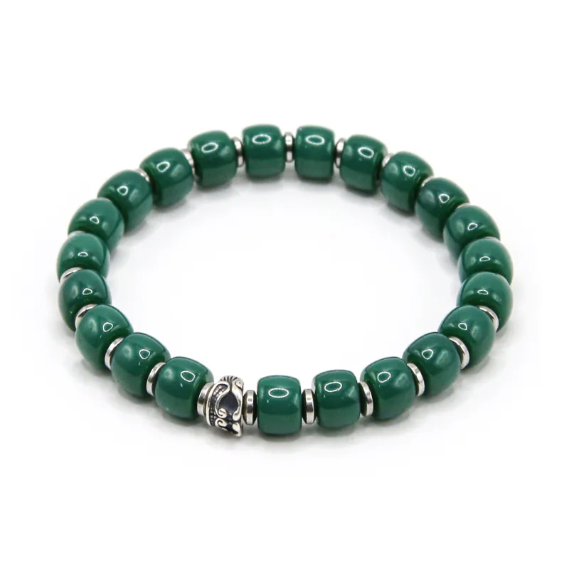 DRAGON LI Colored Glaze Jade Bracelets Unisex-1