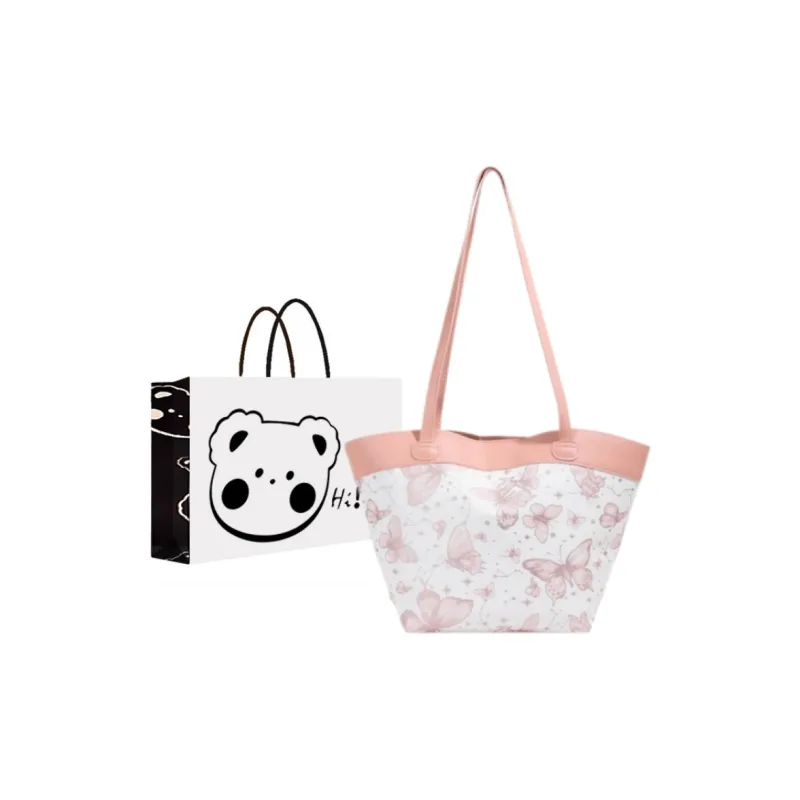 NX DOUGHNUT PU Tote Bag, Shopping Bag, Handbag, Shoulder Bag Women's Khaki/Pink/Black-6