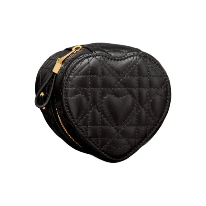 DIOR Sheepskin Makeup Bag Micro Women's Black-5