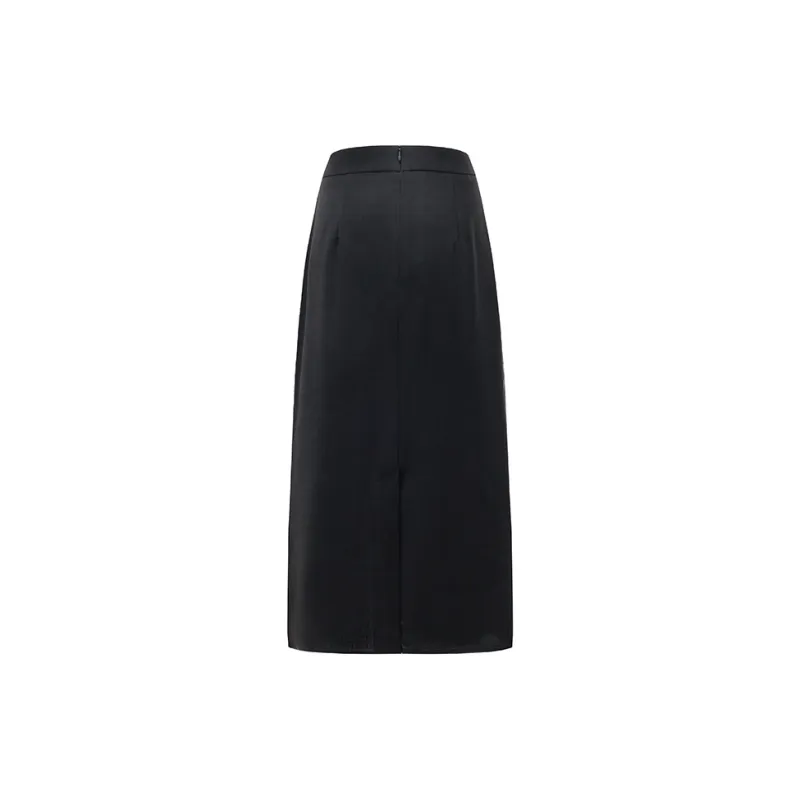 NAVIGARE Casual Long Skirt Women's Night Black-1