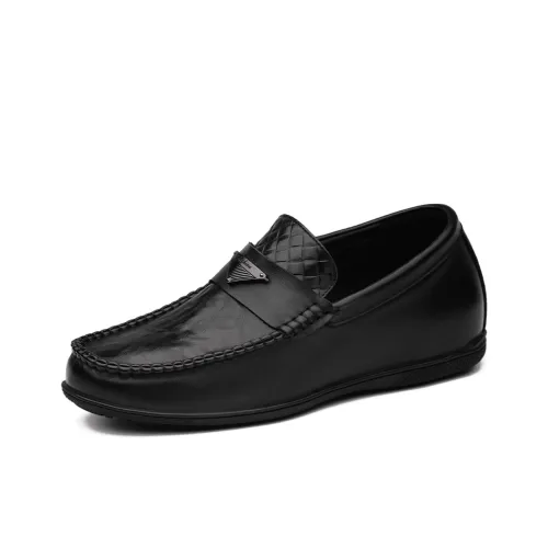 SULEGAO Men's Casual Shoes Men Low-Top Black