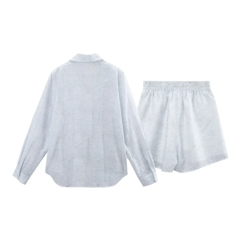 A Paradise For Awakening Casual Suit Women's Blue-1