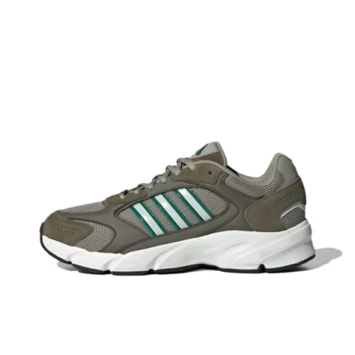 Adidas CRAZYCHAOS 2000 Running Shoes Men Low-Top Silver Pebble Color / Flax Green / Olive Layer