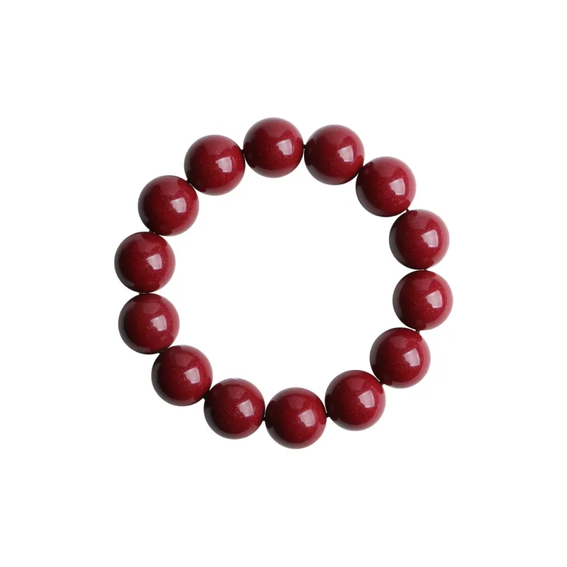 With The Heart Of The Jade Reconstructed Cinnabar Jade Bracelets Unisex-42