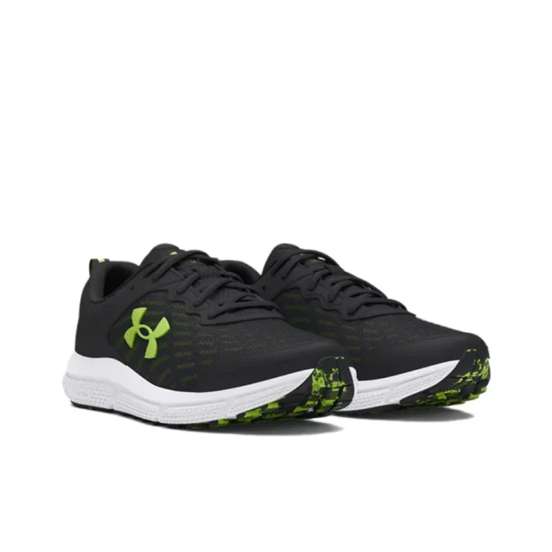 Under Armour Charged Assert 10 Slip Resistant, Breathable, Lightweight Low Top Casual Running Shoes Men's Black Green-2