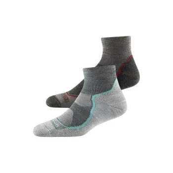 DARN TOUGH Ankle Socks Unisex 2 Pack Gray