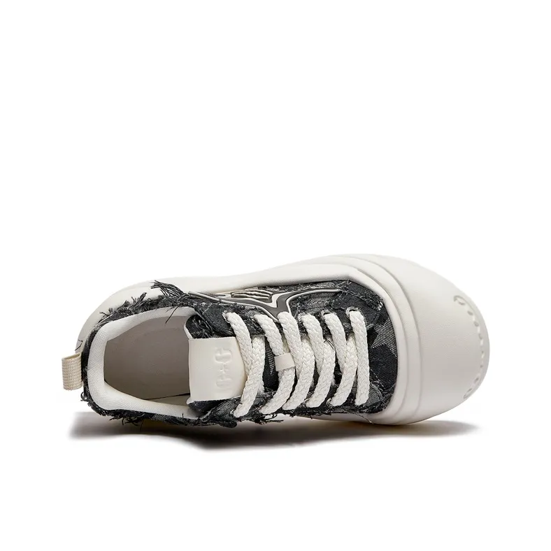 G+G Skateboard Shoes Unisex Low Top White-2