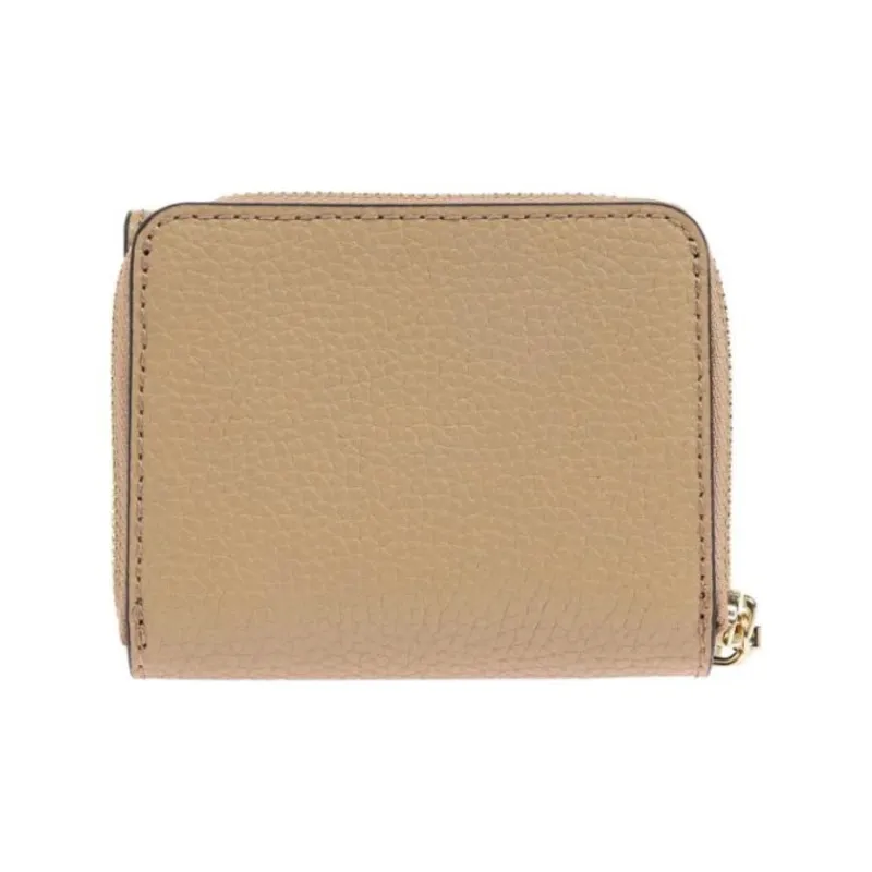 MICHAEL KORS Pebbled Leather Wallet Small Size Women's Leather Brown-2