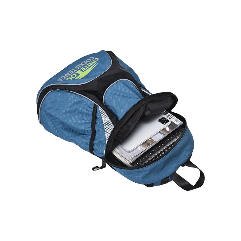 FINITE LOOP Recycled Polyester Backpack Unisex Blue-3