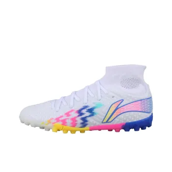 LiNing TF Rubber Broken Studs Cushioning Soccer Shoes Men's Blue White Colorful