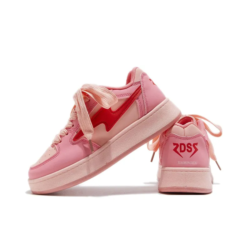 Little Red Man Low-Top Skateboard Shoes Women's-3