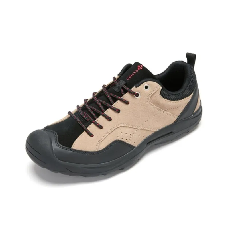 RAPIDO Anti Slip Wear Resistant Low Top Casual Shoes Men's Dark Brown-1