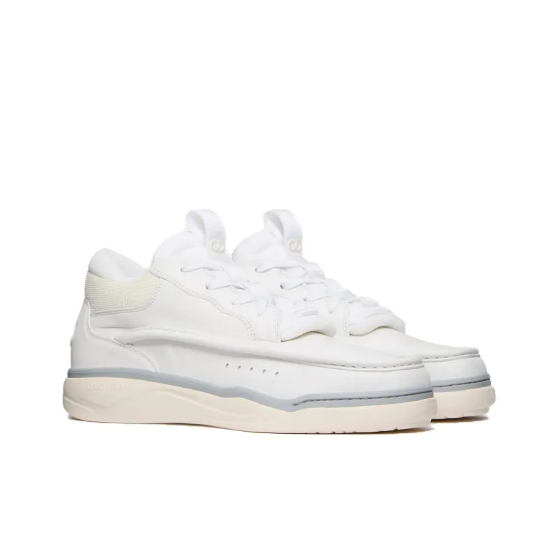 Valentino Runboot Mid Top Skateboard Shoes Men's White-2