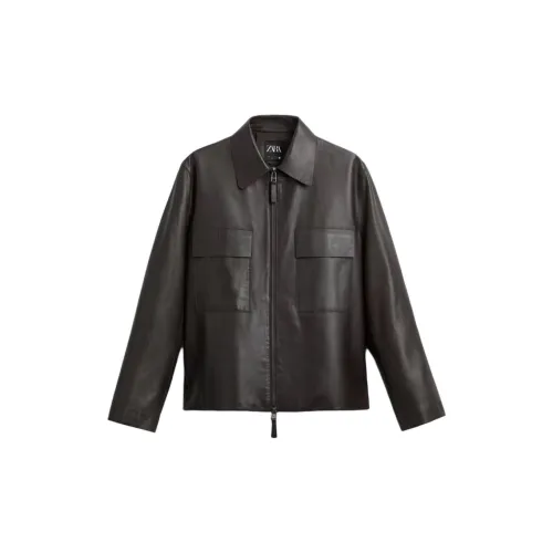 ZARA Jackets Men Brown