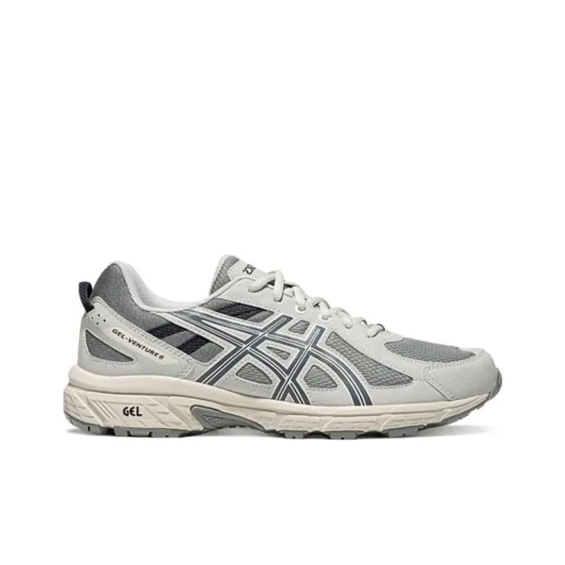 Asics Gel Venture 6 Cushioning Anti Slip And Wear Resistant Low Top Trail Running Running Shoes Men's Gray-1