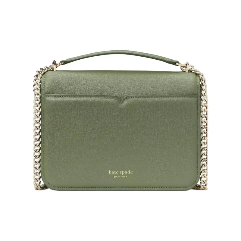 Kate Spade Locket Litchi Grain Leather Portable Crossbody Bag Shoulder Bag Large Size Women's Green-2
