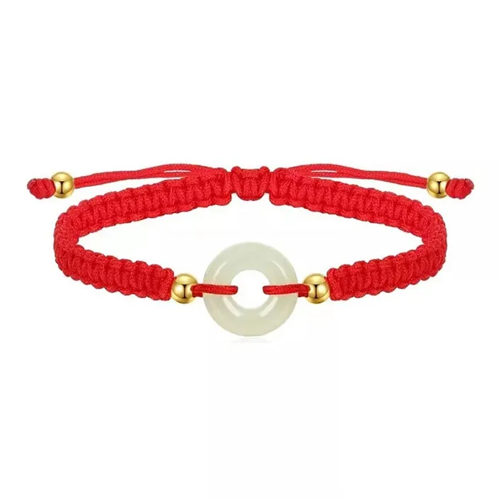 FUSSEM Hetian Jade Bracelets Unisex Pale Greenish White Jade-2