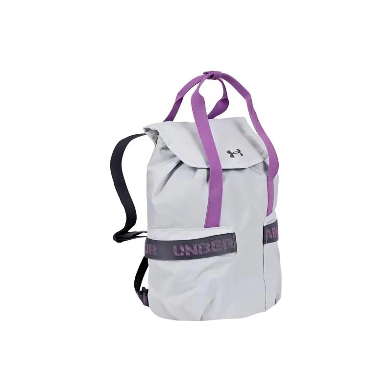 Under Armour Polyester With Nylon Backpack Regular Women's Gray & Purple-2
