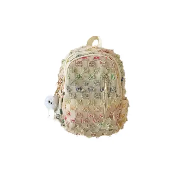 BAODIDAISHU Nylon Fabric Backpack Regular Unisex Large Plaid/Stars/Small Plaid