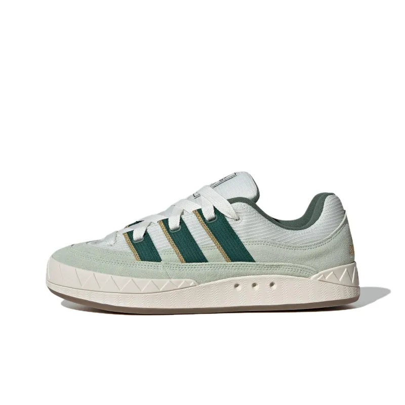 Adidas Originals Adimatic Anti Slip Wear Resistant Low Top Skateboard Shoes Unisex Green White-0