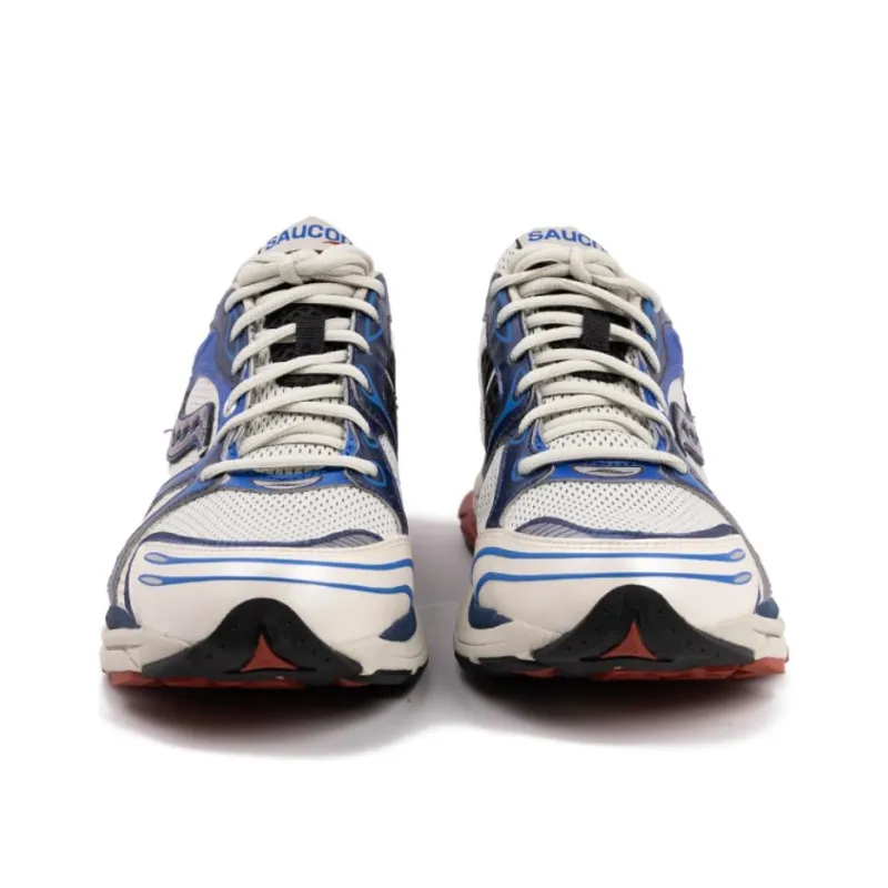 Saucony ProGrid Triumph 4 Cushioned Slip Resistant Abrasion Resistant Low Top Casual Running Shoes Unisex White Blue-2