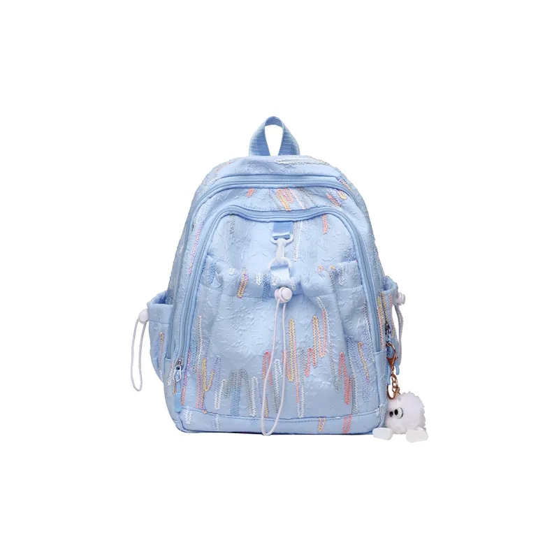 PINK·LAND Nylon Backpack Women's White/Pink/Yellow/Blue/Black-18