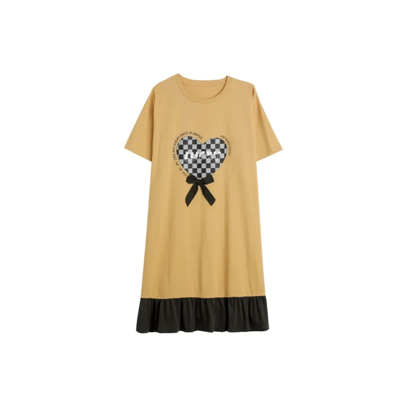 FENTENGCARE Nightgown Women's Ginger Yellow-0