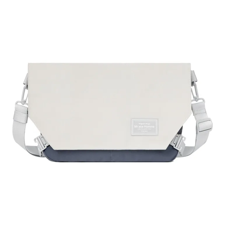 MR.ACE HOMME Polyamide Shoulder Bag, Crossbody Bag Tubas Unisex Smoke Blue-0