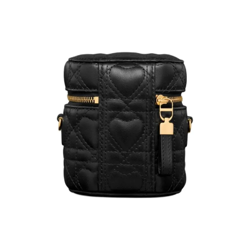 DIOR Sheepskin Makeup Bag Micro Women's Black-2