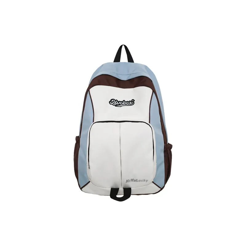 KAKAXI Nylon Backpack Regular Women's Black/Dark Blue/Blue/Light Yellow-8