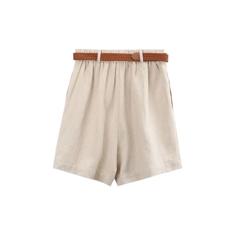 A Paradise For Awakening Casual Shorts Women's Beige-1