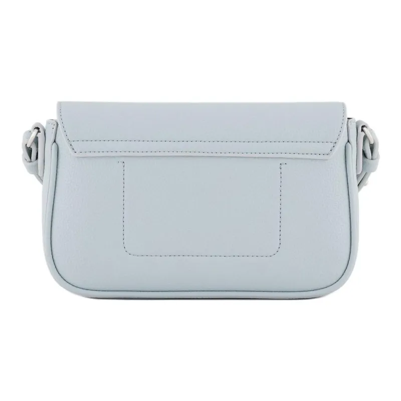 EMPORIO ARMANI Leather Shoulder Bag, Crossbody Bag Mini Women's Light Blue-2