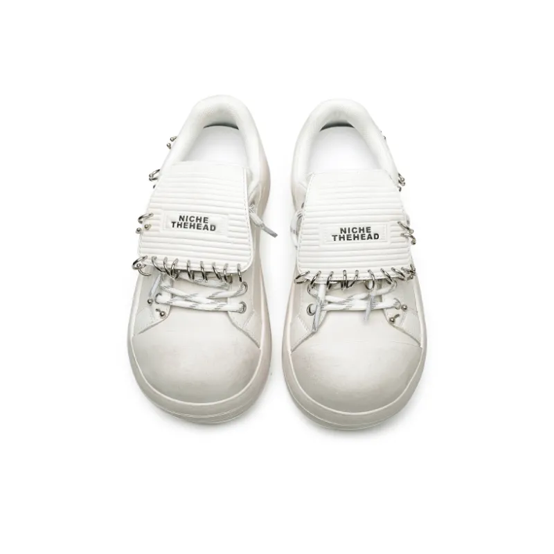 Angelmi Wear Resistant Low Top Casual Shoes Unisex White-2