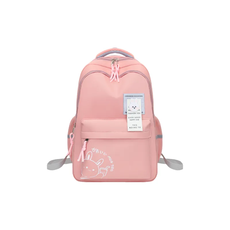 NOMK Nylon Backpack Women's Pink/Gray-5