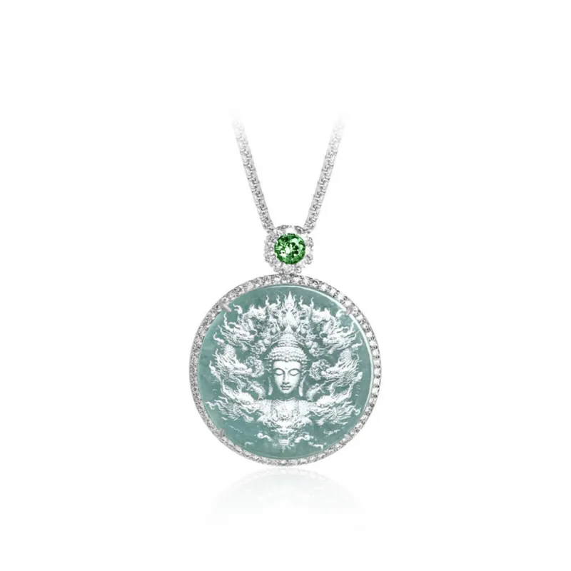 BYTHERE Glutinous Jade Jadeite Necklaces Unisex-3