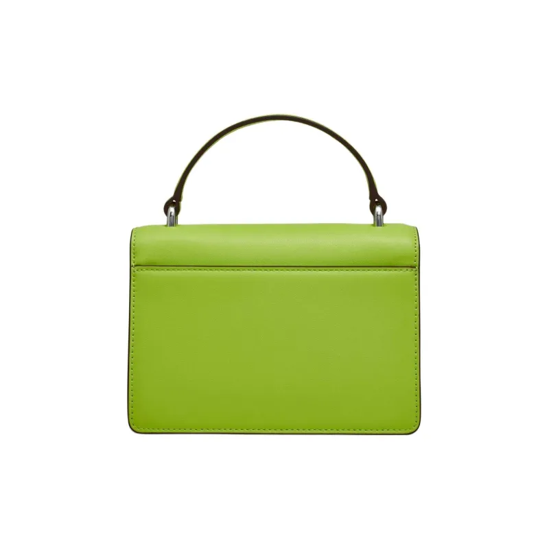 DKNY Leather Handbag Shoulder Bag Crossbody Bag Small Size Women's Green & Brown-2