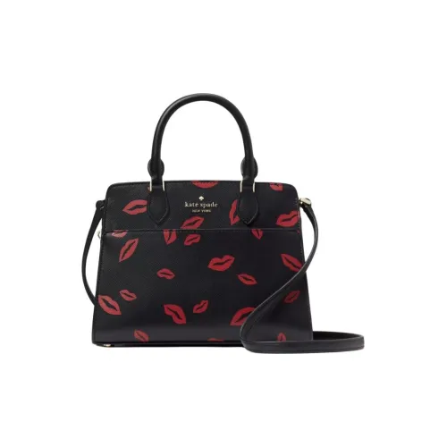 Kate Spade Saffiano Leather Tote Bag Shopping Bag Shoulder Bag Handbag Small Size Women's Black & Red