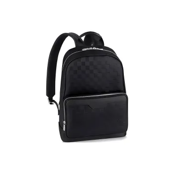 LOUIS VUITTON Cow Leather Backpack Men's Black