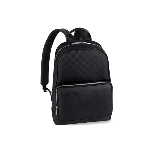 LOUIS VUITTON Cow Leather Backpack Men's Black