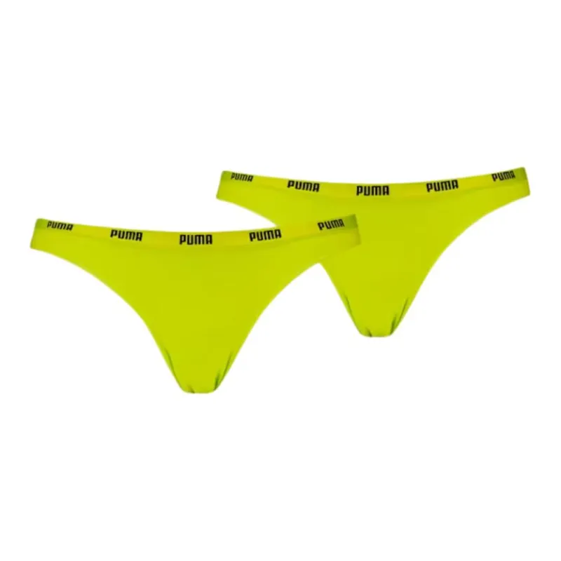PUMA Bikini Underwear 2 Pack Underpants Women's 2 Pack Yellow-0