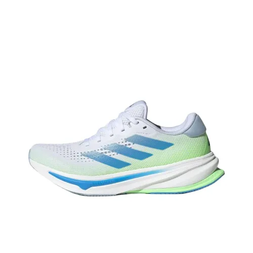 Adidas SUPERNOVA RISE Cushioned Slip-Resistant Support Low-Top Running Shoes Women's White Green Blue