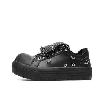 Angelmi Wear-Resistant Low-Top Casual Shoes Unisex Black