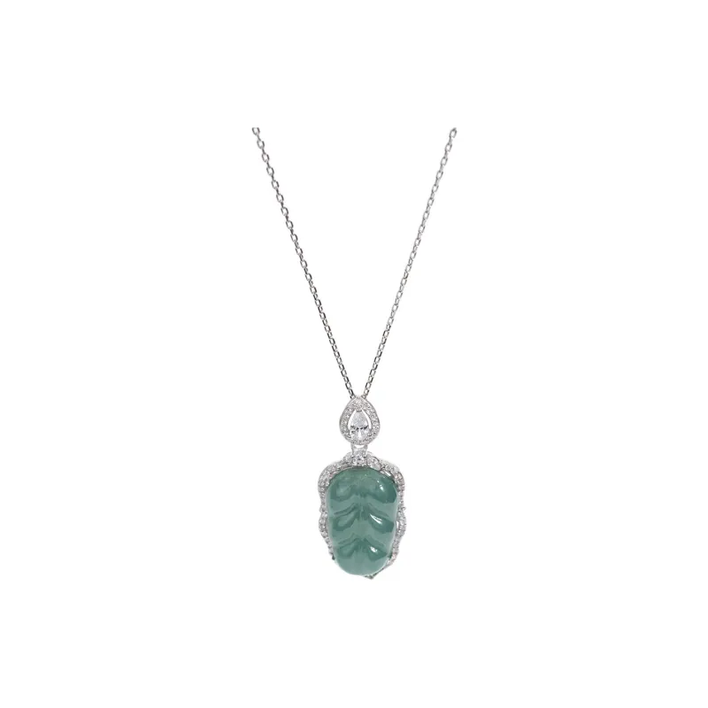 Zheng Baifu Glutinous Jade Jadeite Necklaces Women's-0