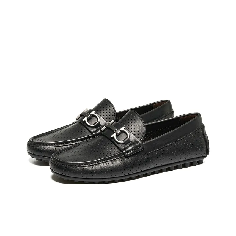 Bonnie Vicky Gommino Loafers Men's Black-1