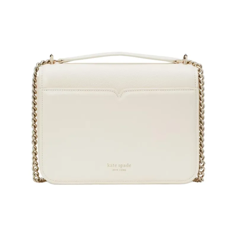Kate Spade Locket Litchi Grain Leather Portable Crossbody Bag Shoulder Bag Women's Parchment Color-2