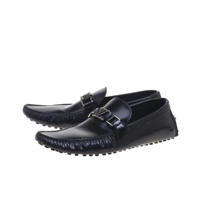 LOUIS VUITTON Gommino Loafers Men's Black-1