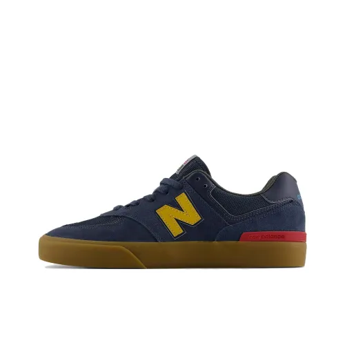 New Balance NB 574 Anti-Slip Wear-Resistant Low-Top Skateboard Shoes Unisex Marine Blue