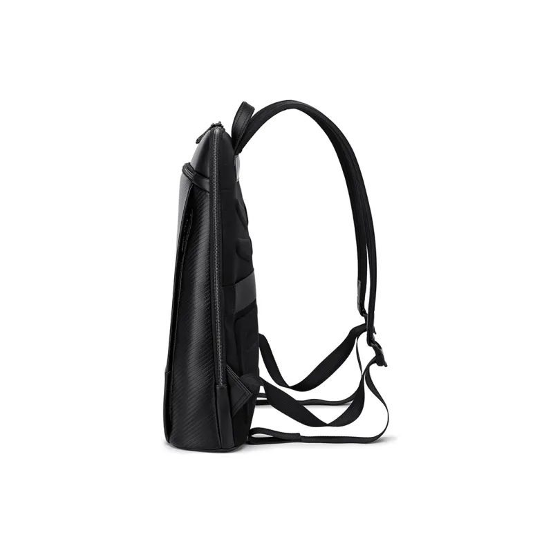 FAIRWHALE PU Backpack Laptop Bag Backpack Men's Gemstone Black-2