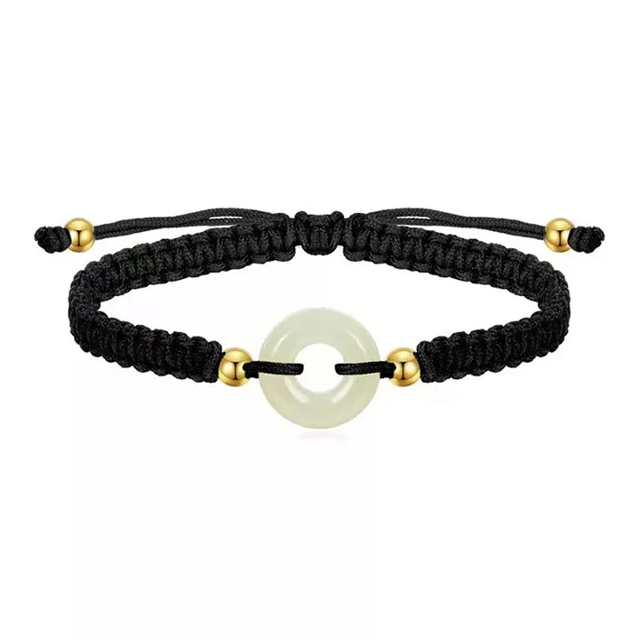 FUSSEM Hetian Jade Bracelets Unisex Pale Greenish White Jade-0